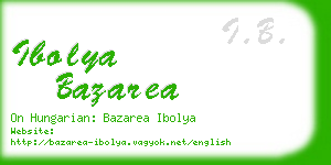 ibolya bazarea business card